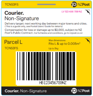 L Courier Ticket