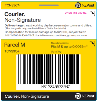 M Courier Ticket
