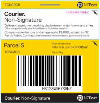 S Courier Ticket