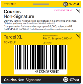 XL Courier Ticket