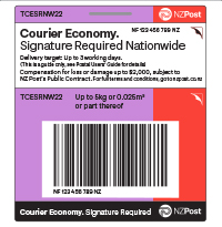 Courier Economy Signature Required Nationwide Base Prepaid Ticket