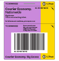 Courier Economy Nationwide Excess Prepaid Ticket