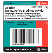 Courier Signature Required Nationwide Base Prepaid Ticket