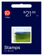 5 x $4.20 Stamp Booklets, 5 stamps per booklet